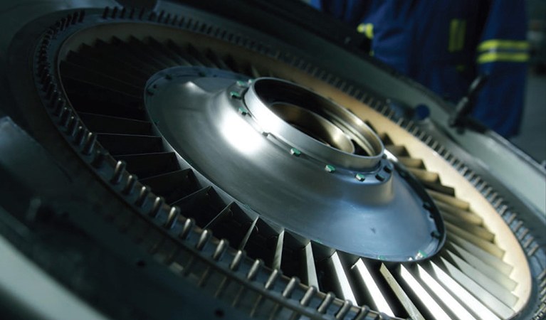 Maddex Turbine Services Technician servicing turbine